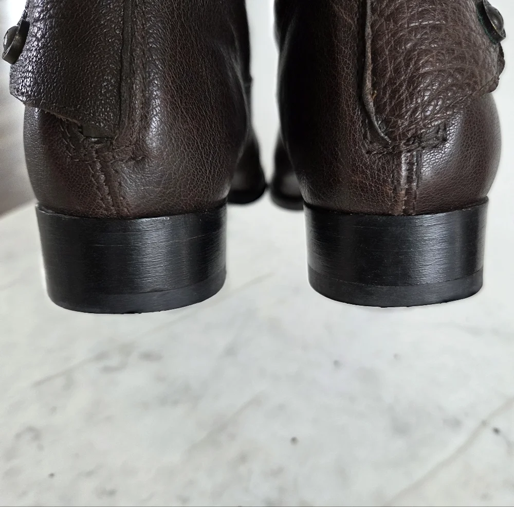 Frye Melissa Brown Leather Knee High Rear Zip Riding Boots 76430 Women’s SZ 7B m